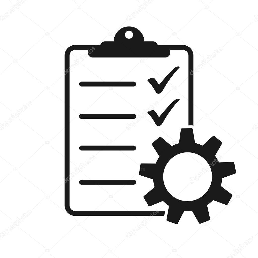 Technical check list. Vector checklist clipboard vector icon