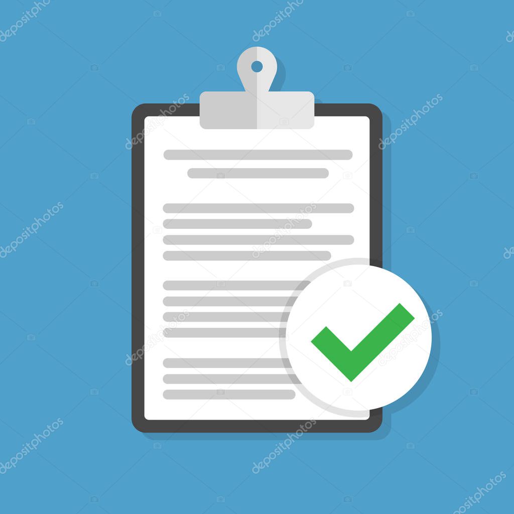 Compliance inspection approved vector icon