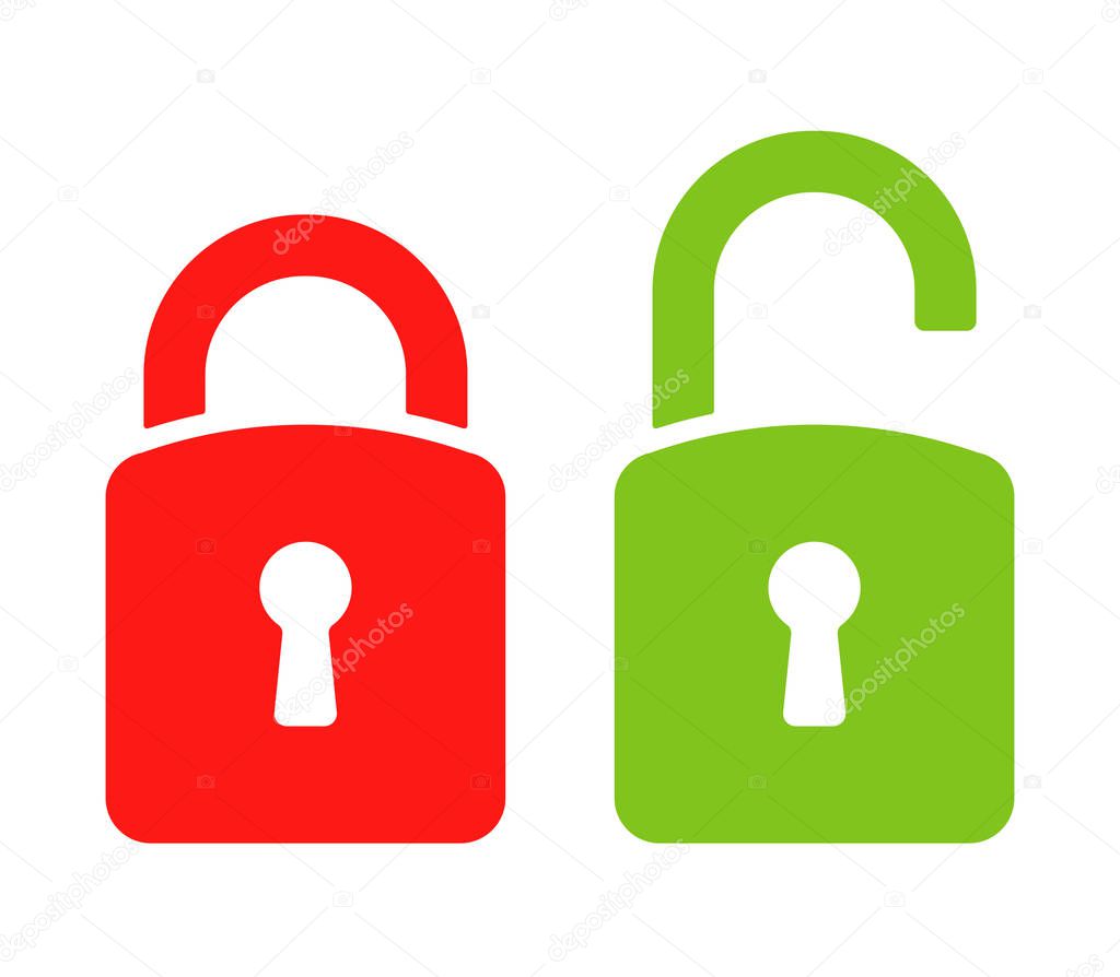 Lock icons set. Padlock icons set. Vector illustration