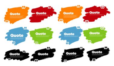 Speech bubbles with quote marks. Vector illustration