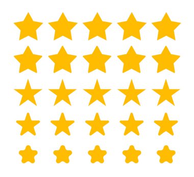 Five star ranking in a flat style. Vector illustration