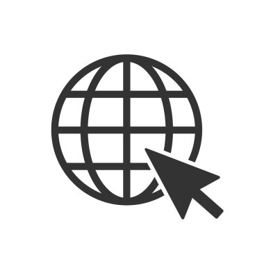 Web sitesi simgesi. Vektör www simgesi