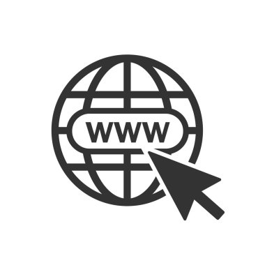 Web sitesi simgesi. Vektör www simgesi