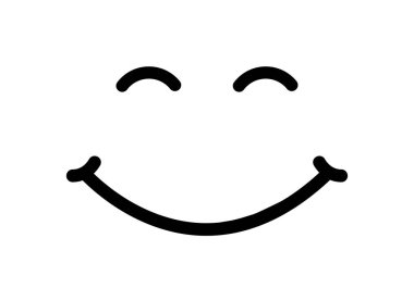 Smile font, vector illustration background