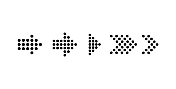 矢印アイコンセットのベクトルイラスト — ストックベクタ