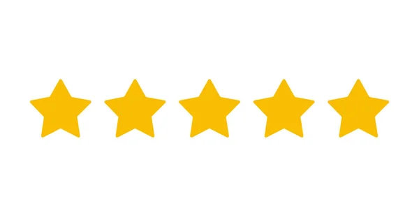 Five star ranking in a flat style. Vector illustration — Stock vektor