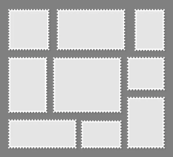 Série de timbres-poste vierges. Illustration vectorielle — Image vectorielle