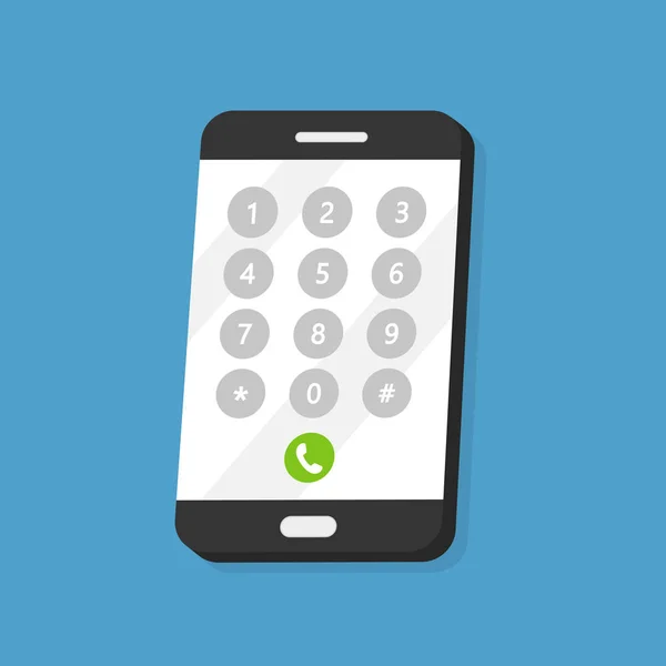 Telefon-Icon Wählnummernkonzept. Vektorillustration — Stockvektor