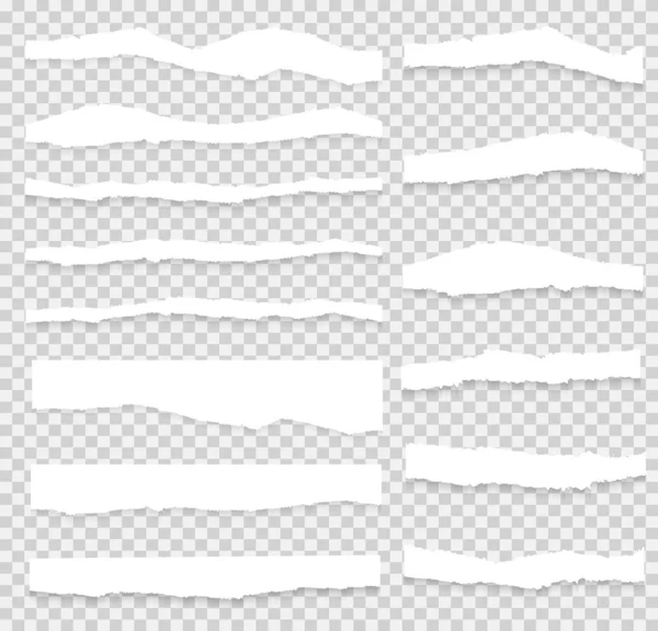 Conjunto de papel roto vector, en capas. Ilustración vectorial — Vector de stock