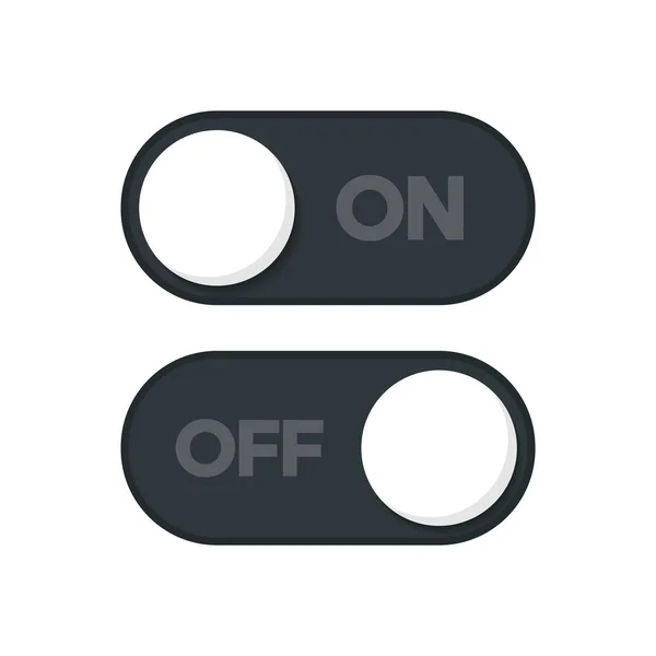 Icono de encendido y apagado editable. Cambiar signo de vector botón — Vector de stock