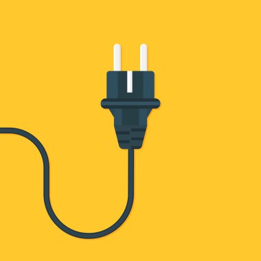 Power outlet flat icon. Vector illustration