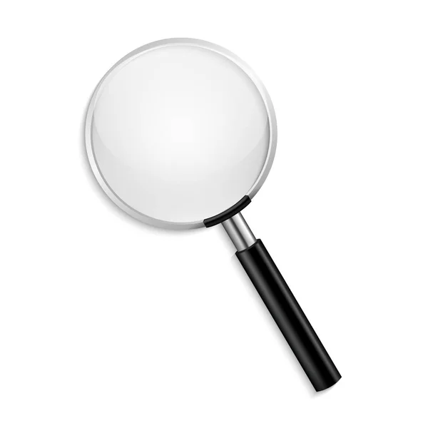 Realistic Magnifying glass vector isolated vector illustration on transparent background — Stock Vector