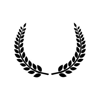 Dairesel defne yaprağı vektör simgesi