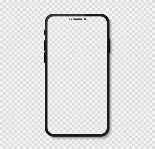 Trendige Smartphone Mockup Handys Vorlage Für Infografiken Oder Präsentationen Vektorillustration — Stockvektor