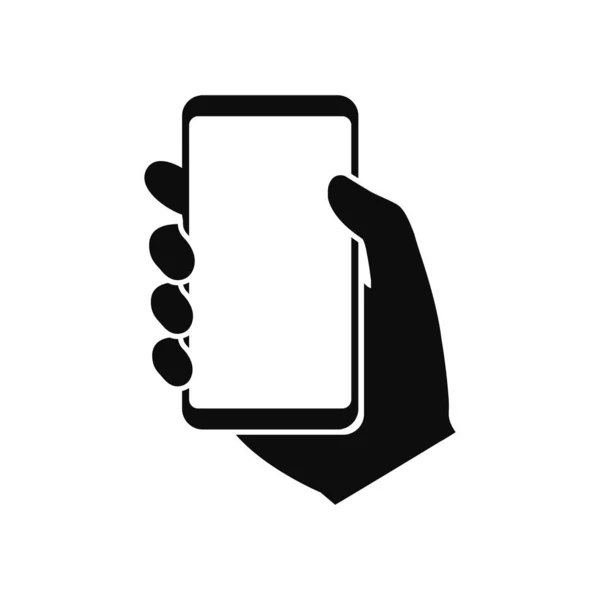 Χέρι Κρατώντας Smartphone Εικονίδιο Διανύσματος — Διανυσματικό Αρχείο