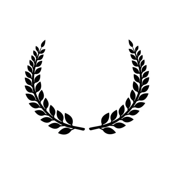 Circular Laurel Foliate Vector Icon — Stock Vector