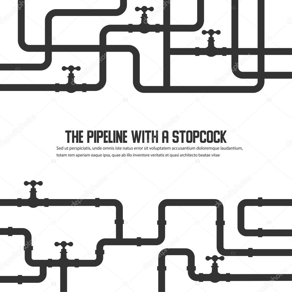 Pipelines background concept for marketing and advertising, Vector illustration.