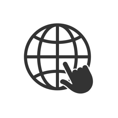 Web sitesi simgesi. Vektör www simgesi