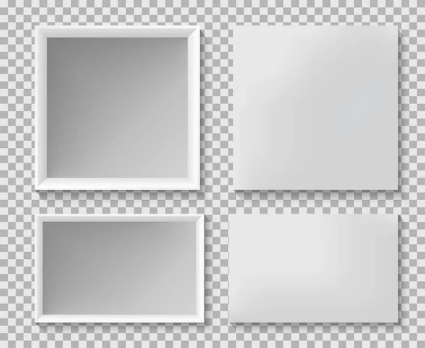 White Open Empty Box Isolated Transparent Background Mockup Template Vector — 스톡 벡터