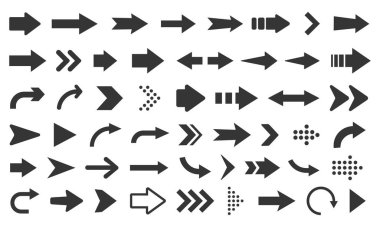 Ok simgesi. Mega vektör ok kümesi