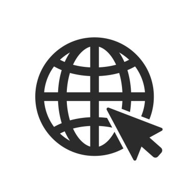 Web sitesi simgesi. Vektör www simgesi