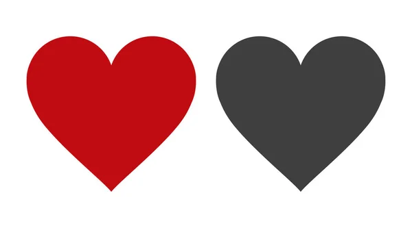 Czerwone serce ikona na białym tle. Logo miłości serce ilustracja. — Wektor stockowy