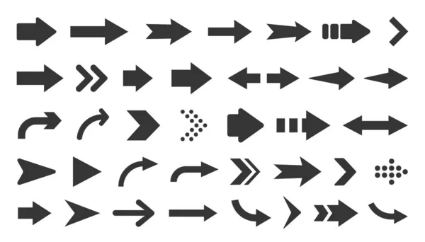 Ícone de seta. Mega conjunto de setas vetoriais — Vetor de Stock