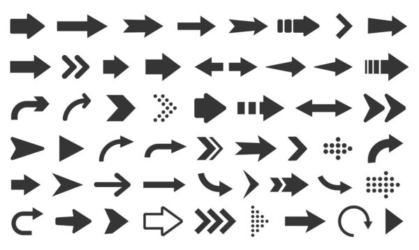 Arrow icon. Mega set of vector arrows