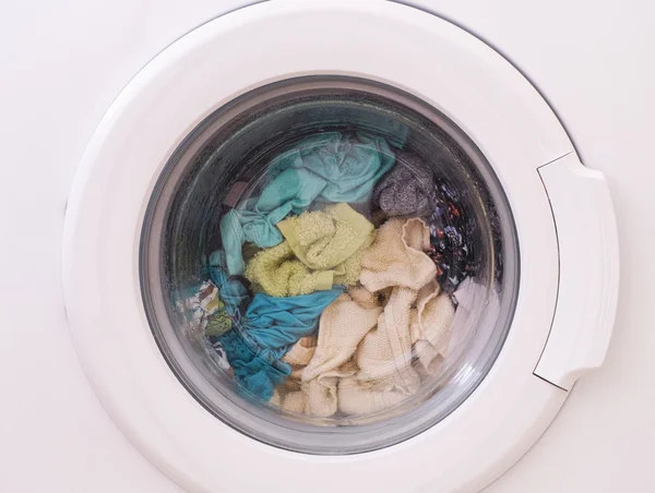 Full loaded washing machine — Stock Photo, Image