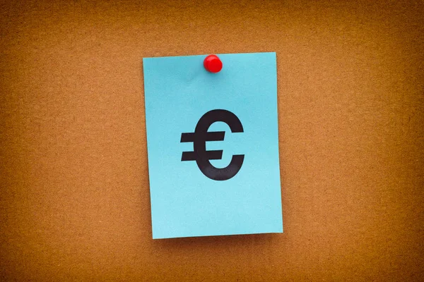 Nota de papel com sinal Euro — Fotografia de Stock