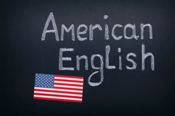 Ruční kresba americká angličtina na tabuli — Stock fotografie