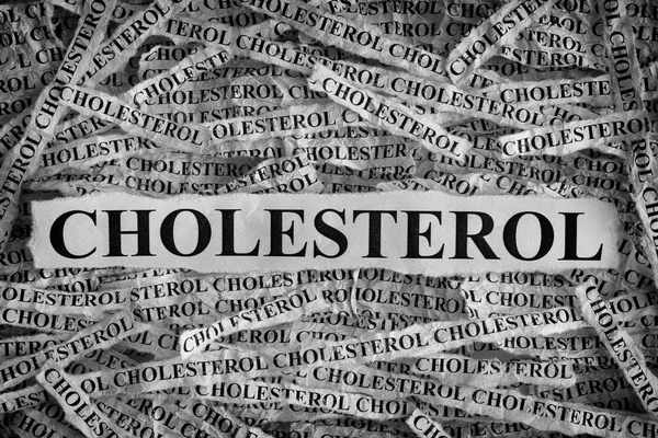 Tépett papírlap szó koleszterin — Stock Fotó