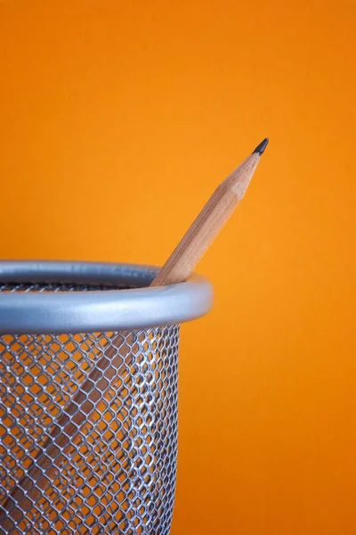 Pencil in a bin — Stock Photo, Image