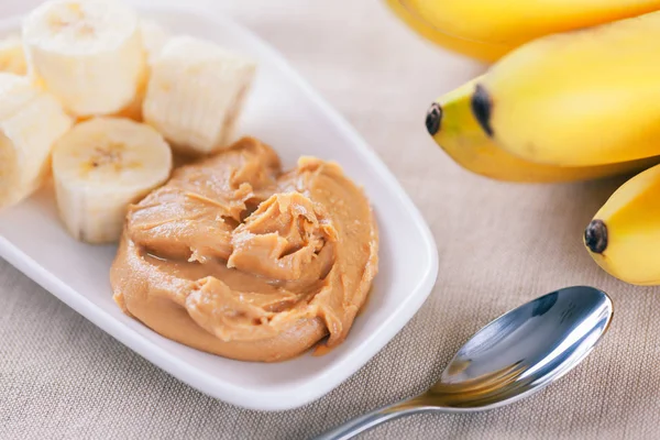 Early Morning Healthy Banana Breakfast — Stock Photo, Image