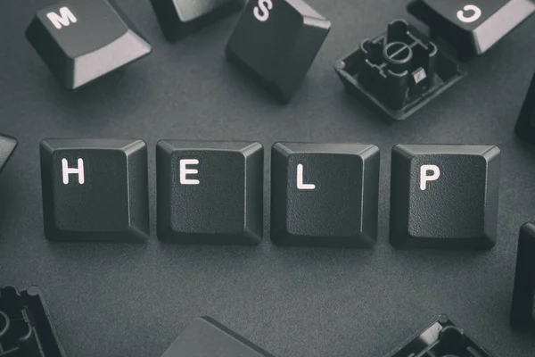 Help voor Word geschreven met Computer toetsenbordtoetsen — Stockfoto