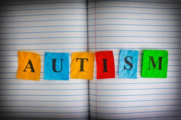 Word Autism on notebook sheet — Stock Photo, Image