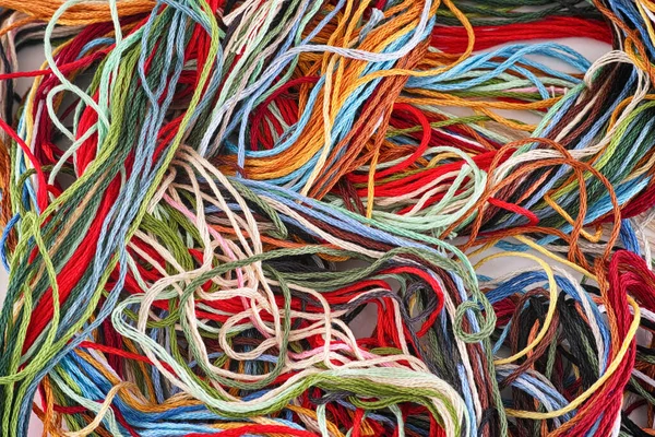 Fundo de fio de bordado colorido — Fotografia de Stock