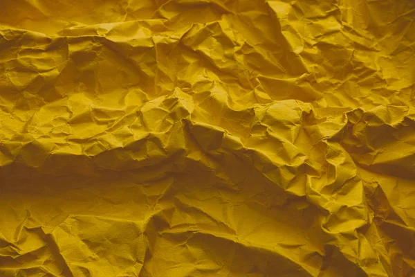 Fond Texture Jaune Papier Froissé — Photo