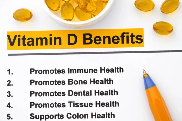 Vitamin Benefits Close — Stock Photo, Image