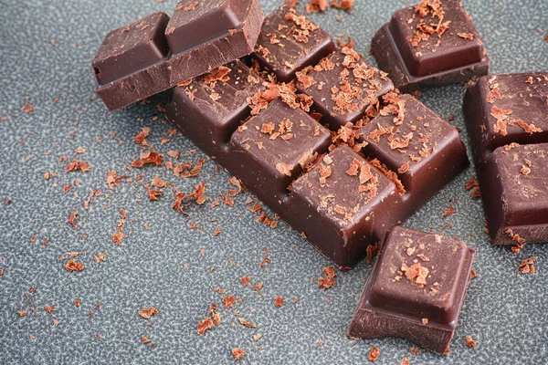 Hausgemachte Dunkle Schokolade Milchfrei Und Glutenfrei Nahaufnahme — Stockfoto