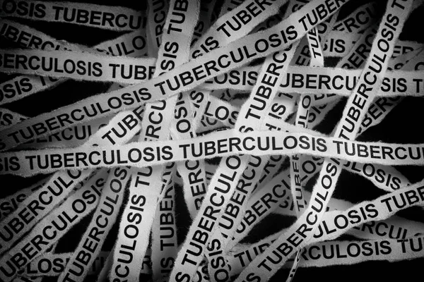 Туберкульоз Смуги Паперу Словом Tuberculosis Чорний Білий Прикриття — стокове фото