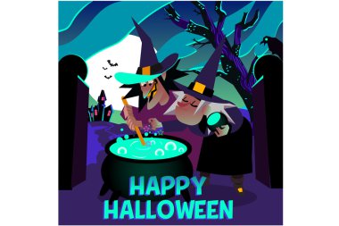  Happy Halloween, witches brew potion clipart