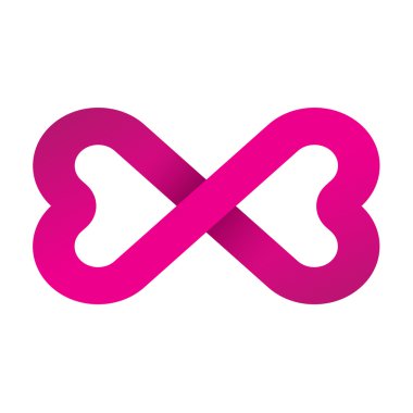 Pembe sonsuzluk sembolü aşk sembolü logo simge