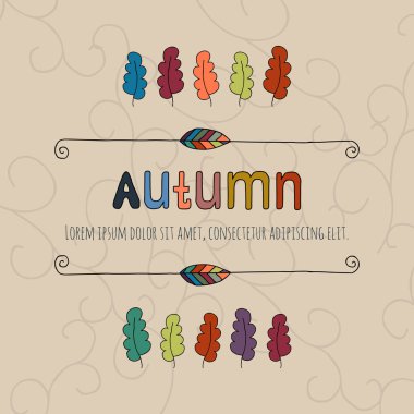 kırpma maskesi ile sonbahar arka plan. Vektör