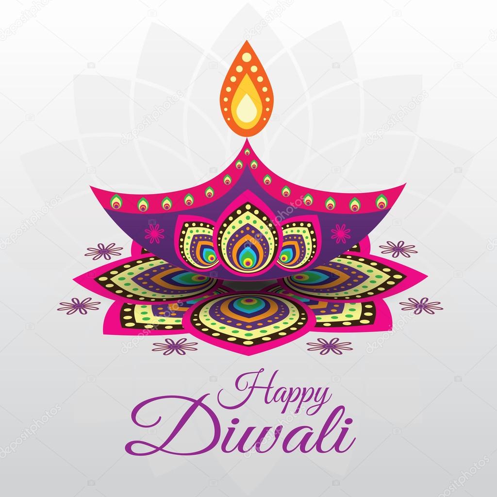 Beautiful greeting card for Hindu community festival Diwali