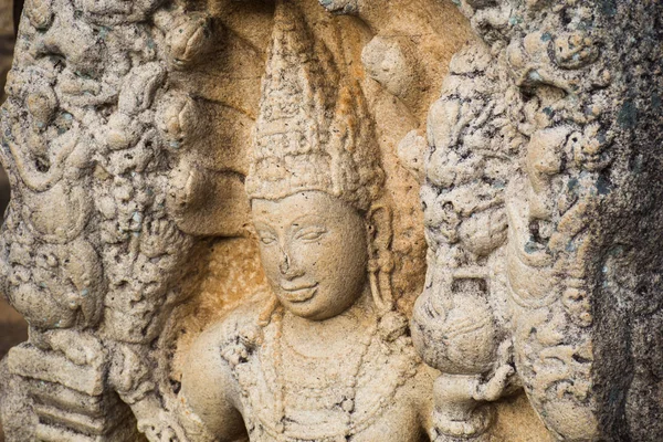 Anuradhaoura Rathnaprasadaya Guard Taş Olduğunu Iyi Korunmuş Detaylı Guardstone Sri — Stok fotoğraf