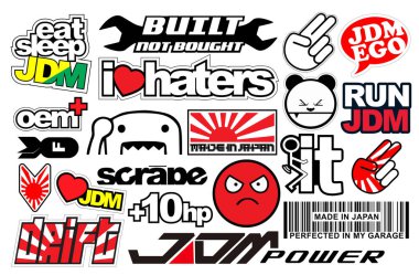 Japanese Car Decals clipart