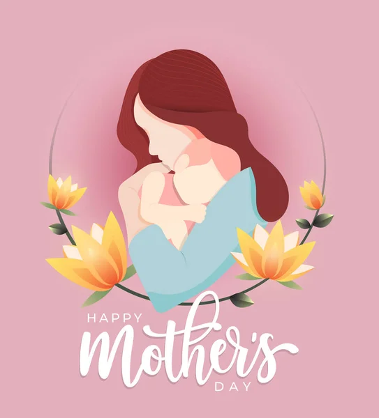 Χειροποίητο Φόντο Της Ημέρας Της Μητέρας — Διανυσματικό Αρχείο