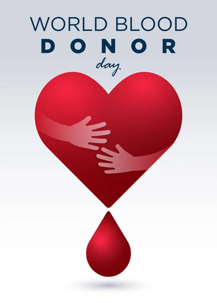 病媒格式的献血日图形概念 — 图库矢量图片