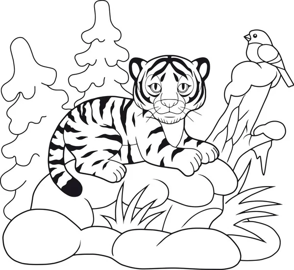 illustration cute tiger — Stock Vector © Fargon #130610136
